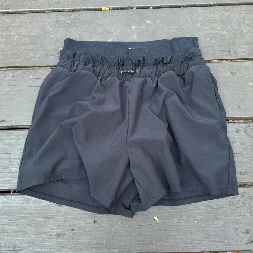 Zella high waisted black shorts with liner size medium